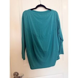 Lululemon Relaxed Fit Long Sleeve Boat Neck Top Teal Green Womens